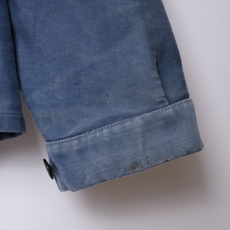50–60s France Vintage Vulcain Blue Moleskin Jac