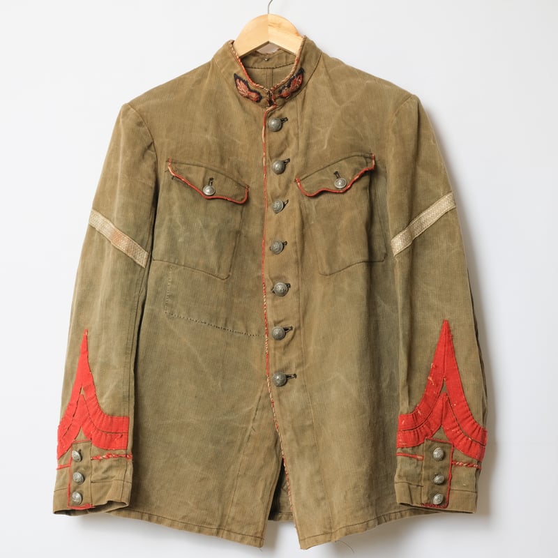 1900s France Antique Fireman Jacket Beige | U 1900s France Antique Fireman Jacket Beige | U