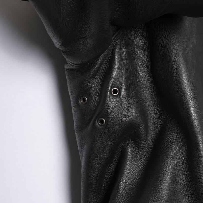 50-60s France Vintage MTVC Leather Jacket Wool