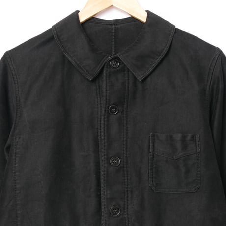 40-50s Le Mont St Michel Black Moleskin Jacket