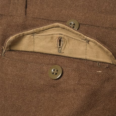 50s French Army Wool Trousers Size 22 -1