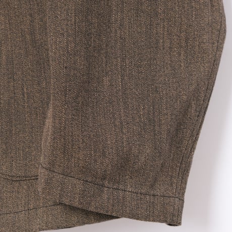 30-40s France Vintage  Brown Black Chambray Work Jacket Dead Stock