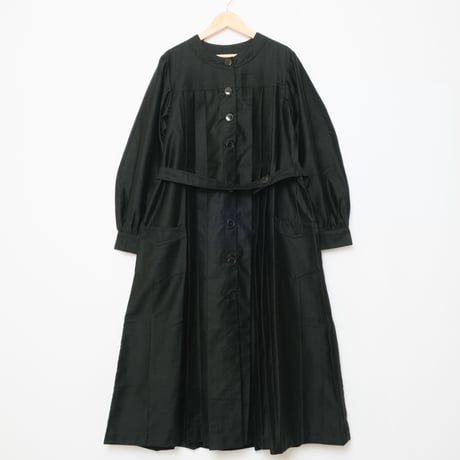 40-50s  Light Black Moleskin Work Dress Dead Stock