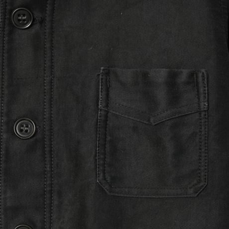 40-50s Le Mont St Michel Black Moleskin Jacket