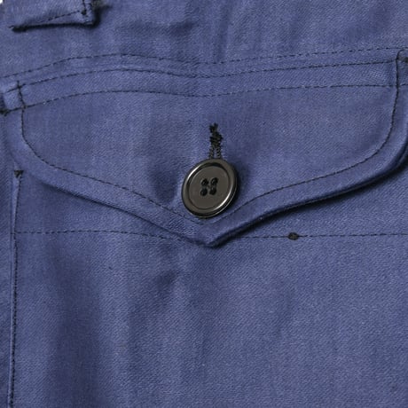 30-40s Adolphe Lafont Blue Moleskin Work Overalls Dead Stock
