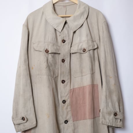 30s−40s French Vintage Cotton Twill Jumpsuit