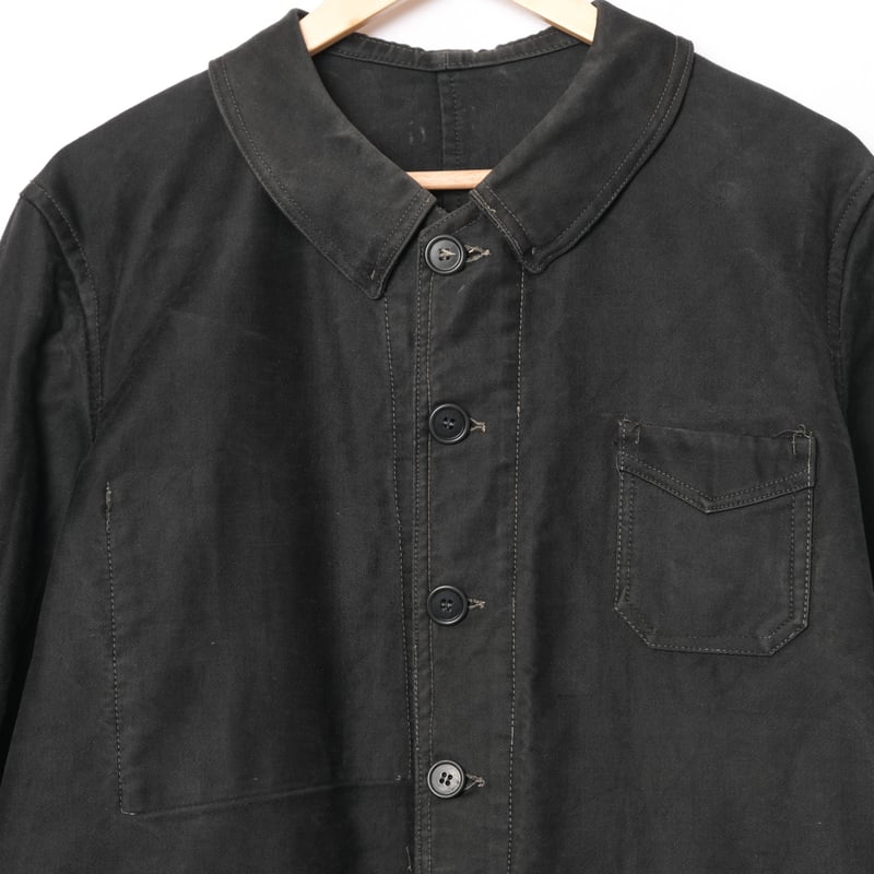 40s France Vintage OKOK Black Moleskin Jacket | 40s France Vintage OKOK Black Moleskin Jacket |