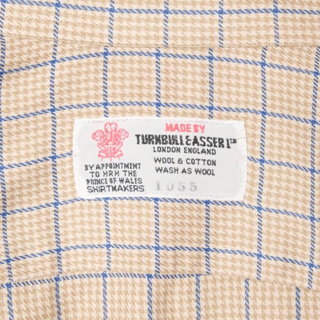 00s Turnbull&Asser Bespoke Wool Cotton shirt（Made in England）