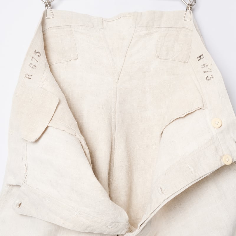30s French Army Linen Linen Bourgeron Trousers