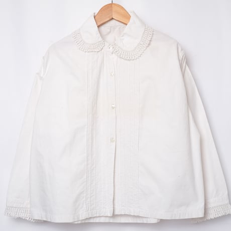 Early 1900s France Antique Cotton Blouse 2