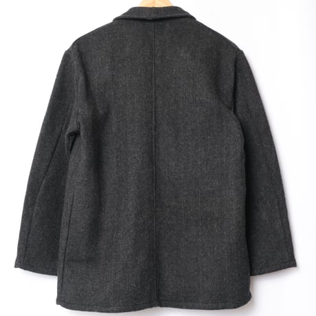 50-60s France Vintage LOiSiR SPORT Herringbone Wool Farmers Work Jacket Size 46 Dead Stock