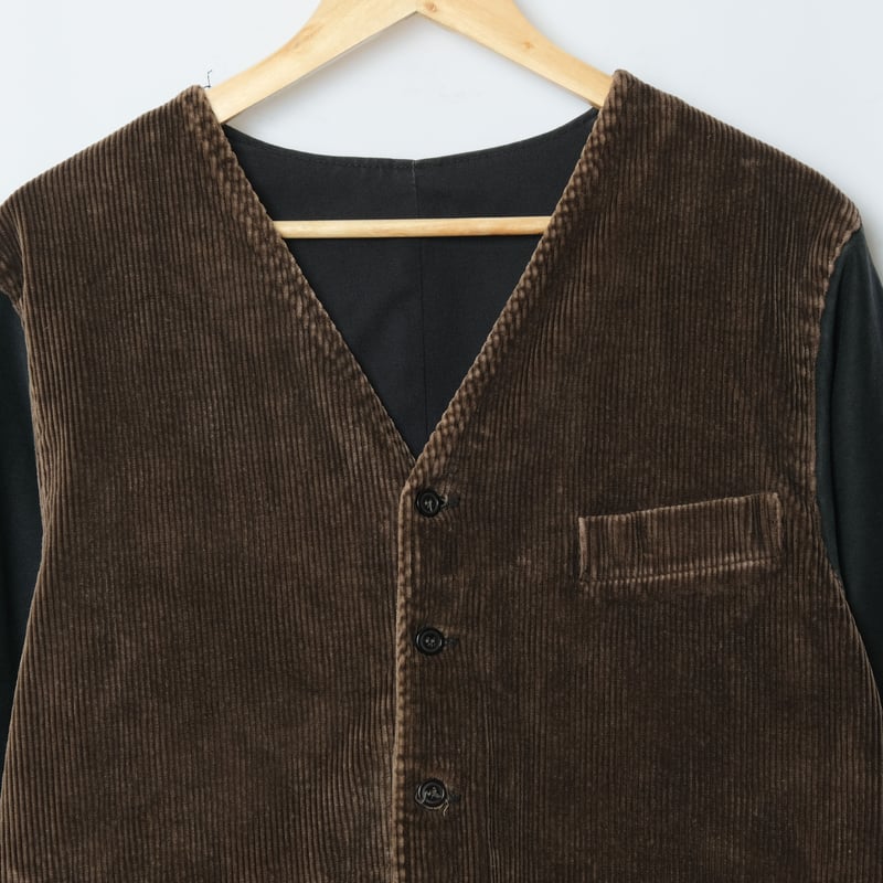 60s-70s Le laboureur Corduroy×Black Moleskin Gi