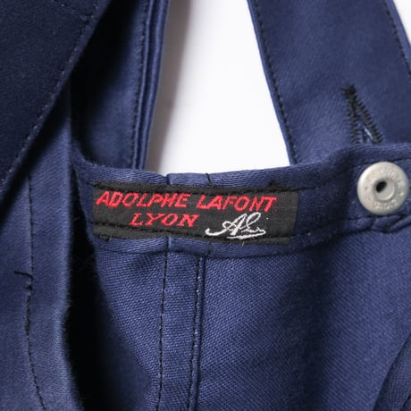 30-40s Adolphe Lafont Blue Moleskin Work Overalls Dead Stock