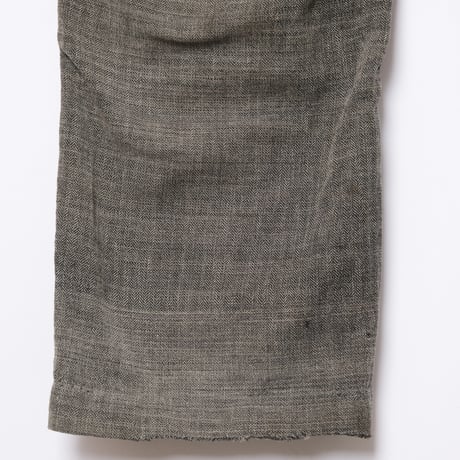 30-40s French Vintage HBT Black Chambray Trousers Stripe Patch Work