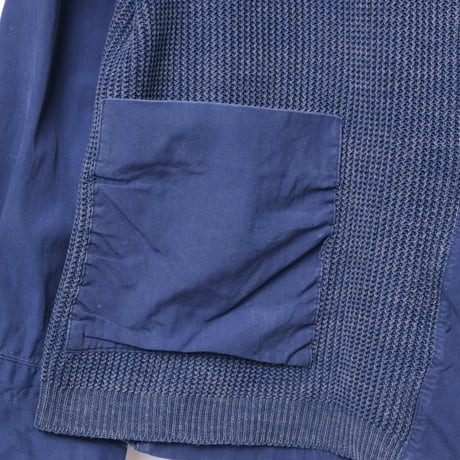 60s Euro Vintage Blue Knit Work Jacket