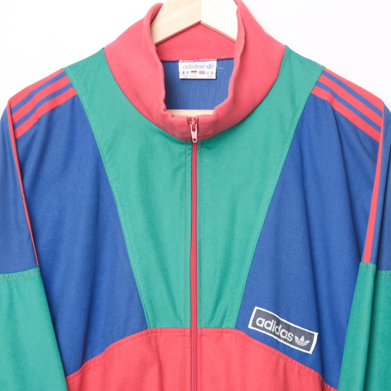 80s Vintage adidas Ventex Track Jacket Red × Bl