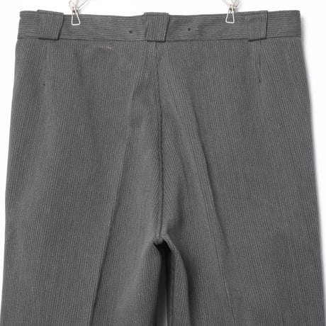 40-50s France Vintage Gray Cotton Pique Hunting Trousers Dead Stock