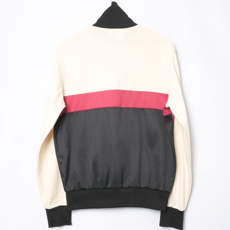70-80s Vintage adidas Ventex Track Jacket Black × Ivory × Red (Made in France)