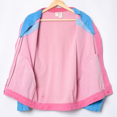 70-80s Vintage adidas Ventex Velours Track Jacket Pink (Made in France)