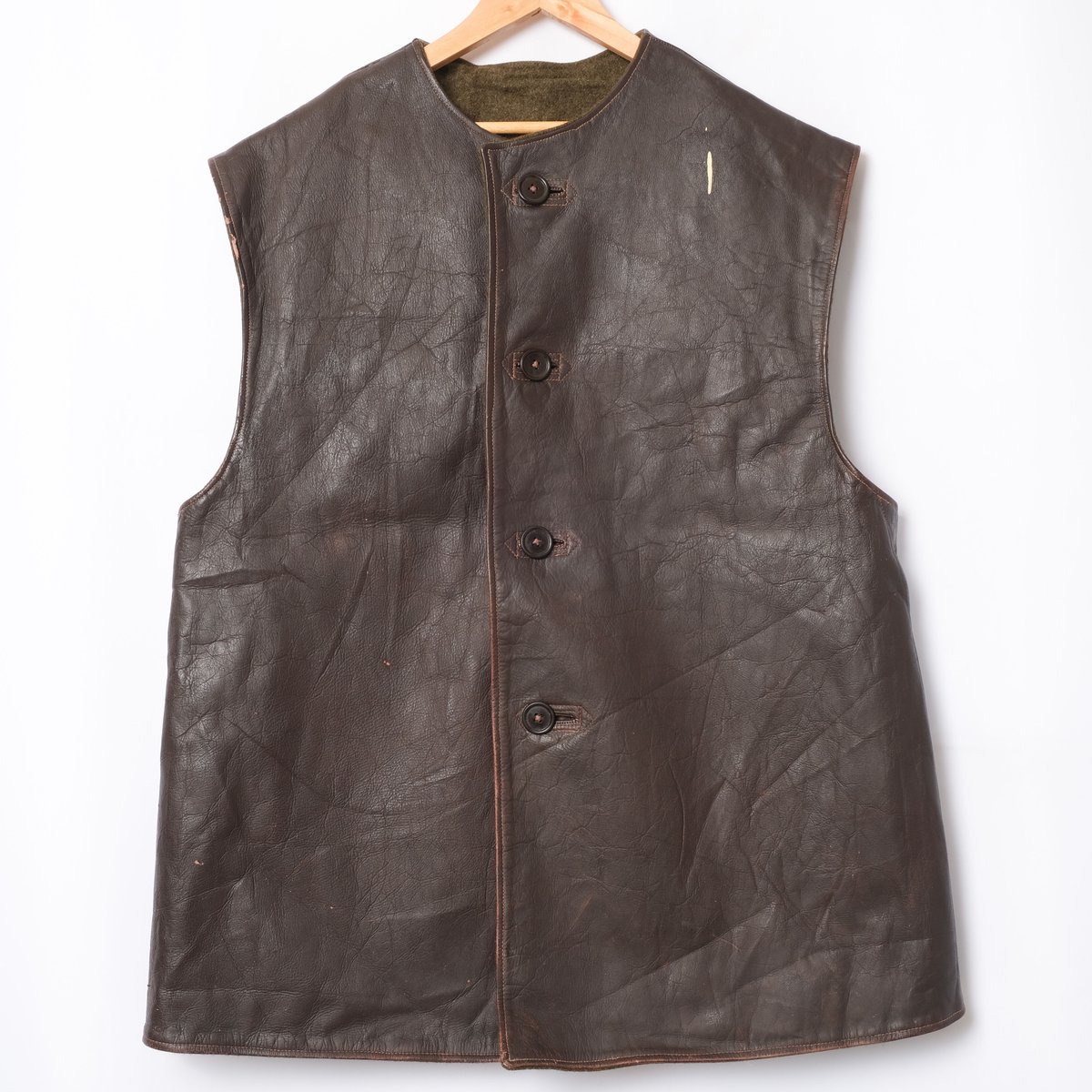 50s Dutch Army Leather Vest Size 2 | Ugla パンと古着と本 50s Dutch Army Leather Vest Size 2 | Ugla パンと古着と本