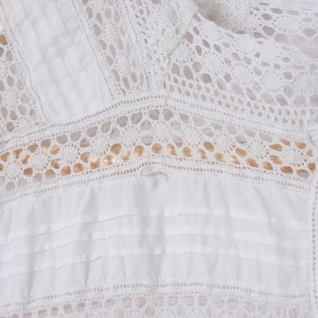 1900s French Antique Cotton Night Dress 2