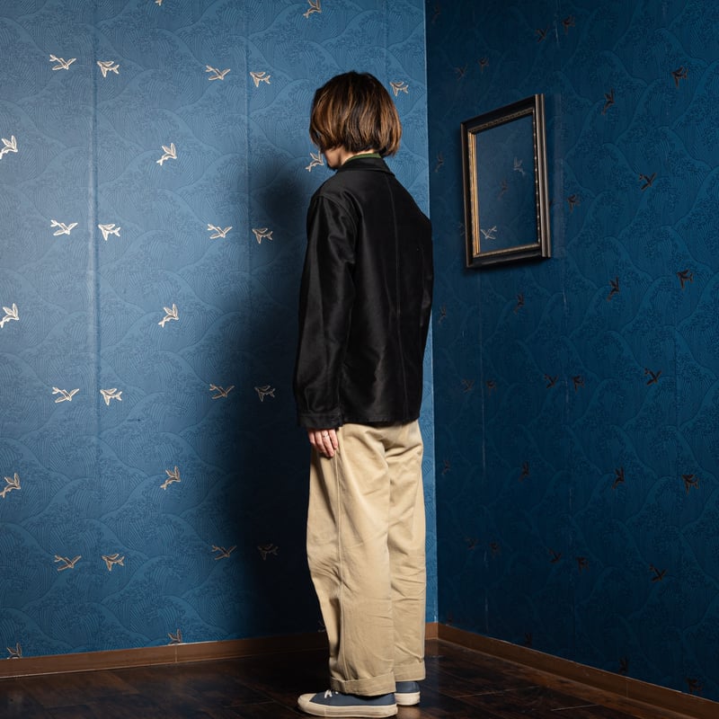 ジャケット・アウター 40s \"Le Mont Saint Michel\" CyclistJacket 40s France Vintage Le Mont Saint Michel Black M