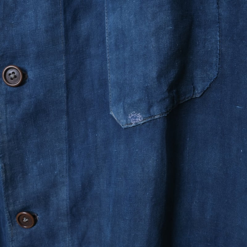 30-40s France Vintage Indigo Linen Maquignon 30-40s France Vintage Indigo Linen Maquignon