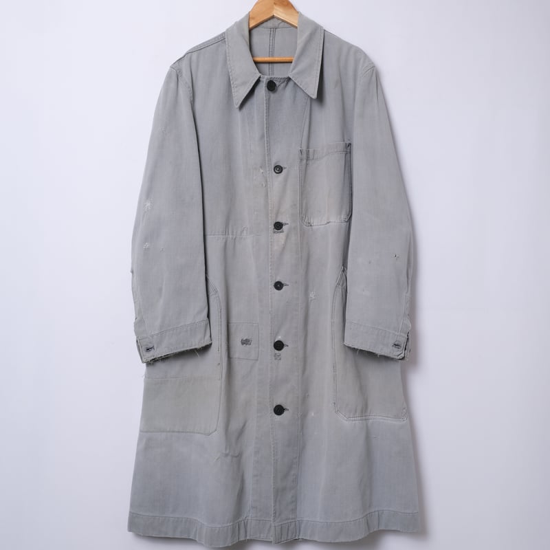 40-50s French Vintage Black Chambray Atelier C 40-50s French Vintage Black Chambray Atelier C