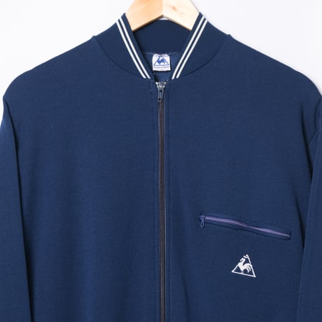 60-70s Vintage Le coq Collarless Track Jacket Navy (Made in France)