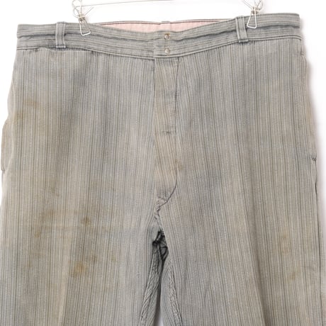 40-50s France Vintage Le Mont St Michel Stripe Trousers