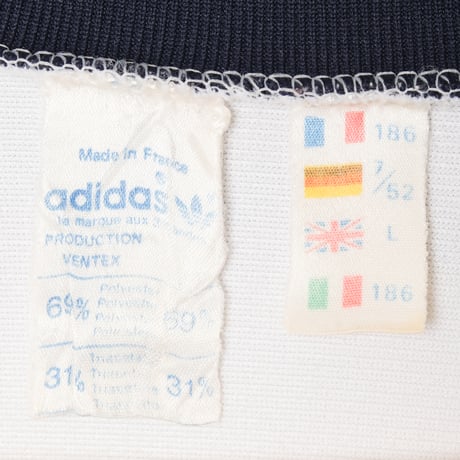 70-80s Vintage adidas Ventex Track Jacket Model  First White×Navy (Made in France)