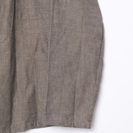50-60s France Vintage Canvas Black Chambray Tailored Jacket 52