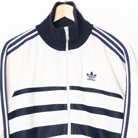 70-80s Vintage adidas Ventex Track Jacket Model  First White×Navy (Made in France)
