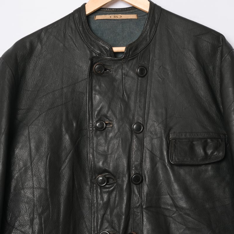 50-60s Sweden Vintage Double Breasted Leather J 50-60s Sweden Vintage Double Breasted Leather J