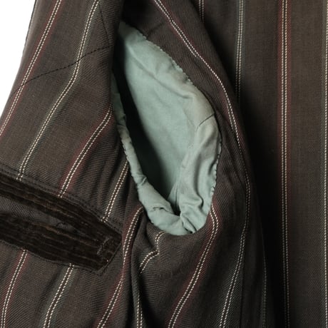 30-40s France Vintage Adolphe Lafont Dark Brown Corduroy Hunting Jacket