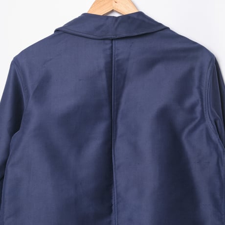 40s France Vintage Le Mont Saint Michel Blue Moleskin Work Jacket Dead Stock