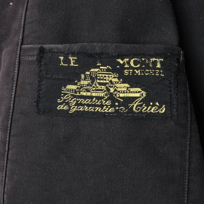 30-40s Le Mont St Michel？Black Moleskin Jacket ...