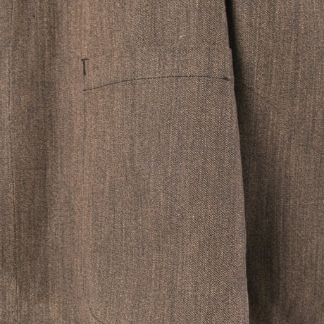 30-40s France Vintage  Brown Black Chambray Work Jacket Dead Stock