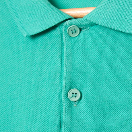 80s Vintage adidas Ventex Half Sleeve Polo Shirt Green（Made in France)