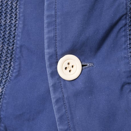 60s Euro Vintage Blue Knit Work Jacket