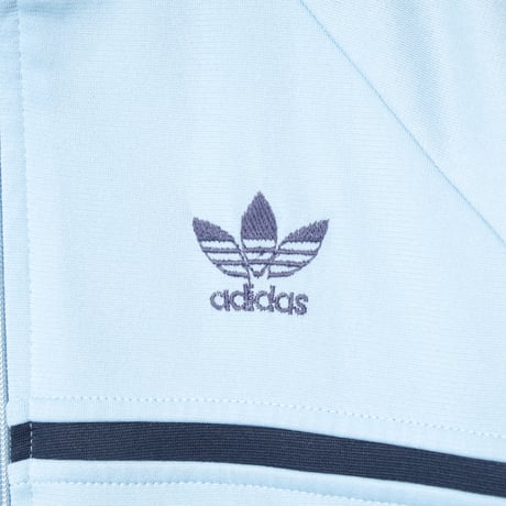 70-80s Vintage adidas Track Jacket Model  First Light Blue × Navy（Made in France）