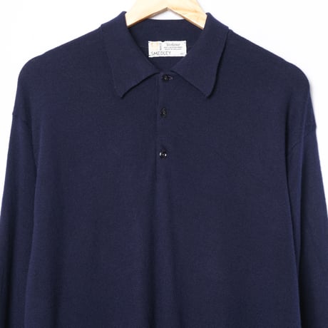 90s JOHN SMEDLEY Merino Wool Knit Polo（Made in England）