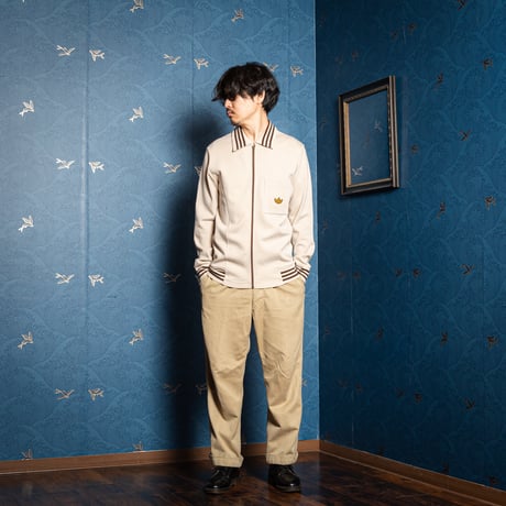 70-80s Vintage adidas Knit Jacket Beige