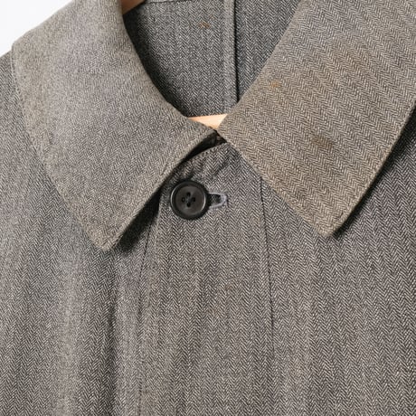 30-40s French Vintage  HBT Black Chambray Atelier Coat