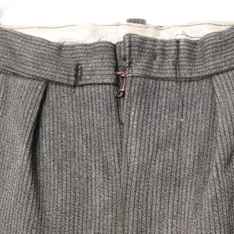 50-60s France Vintage Cotton Piqué Trousers