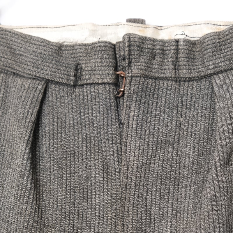 50-60s France Vintage Cotton Piqué Trousers | U
