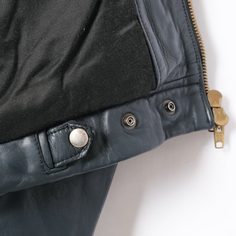 70s-80s French Army VTN Pilot Leather Jacket Si