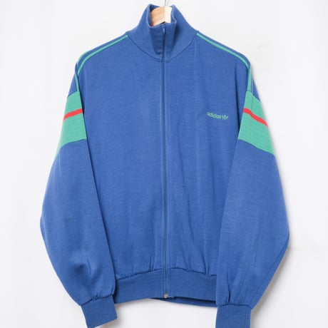 80s Vintage adidas Knit Track Jacket Blue