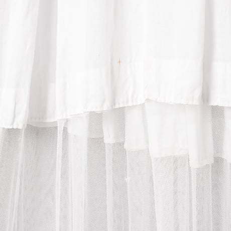 -30s France Antique Linen Long Church Smock