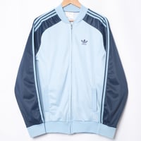 70-80s Vintage adidas Ventex ATP Track Jacket Light Blue × Navy